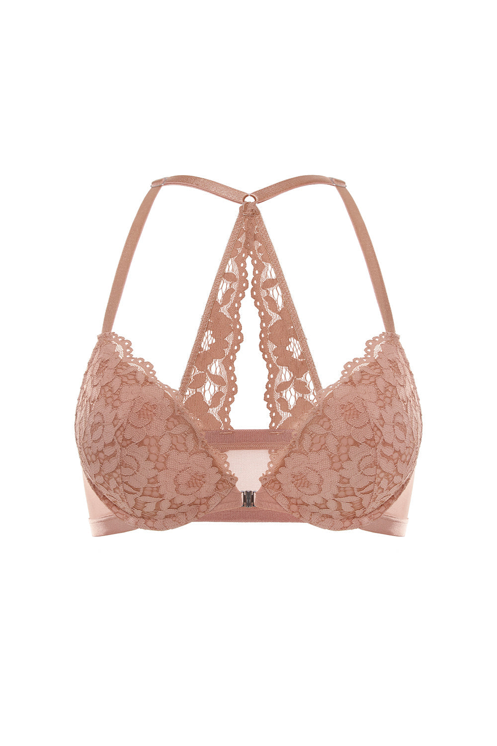 Lacy Racerback Push Up Bra