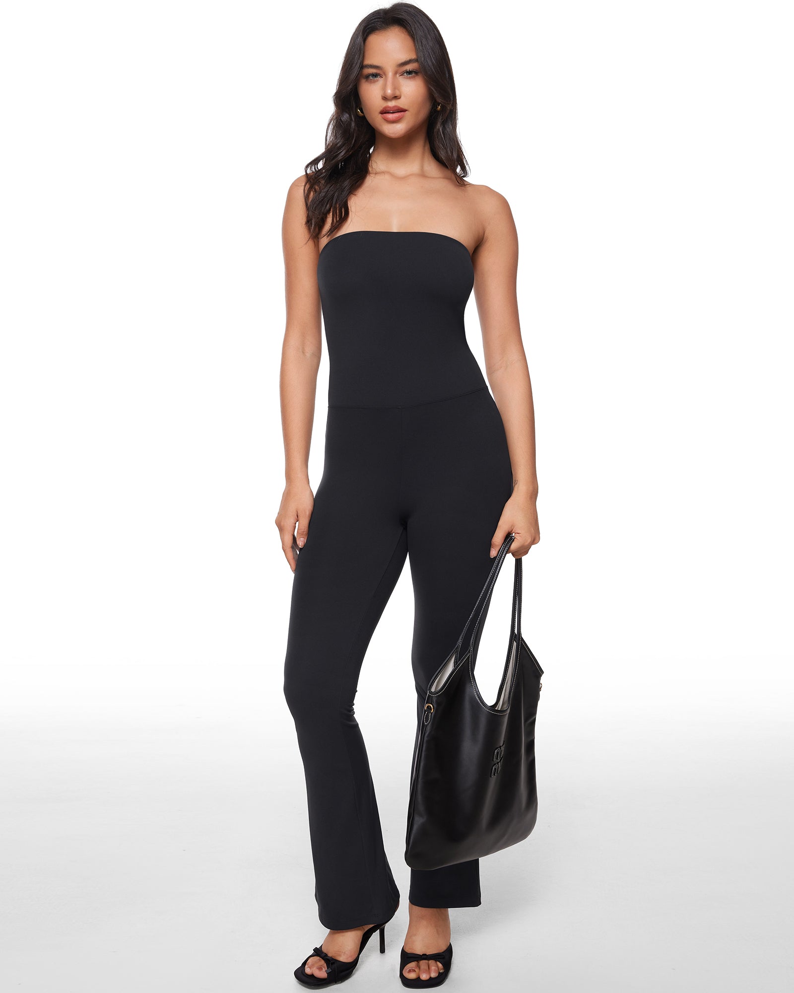 Natrelax™ Strapless Flare Legging Jumpsuit