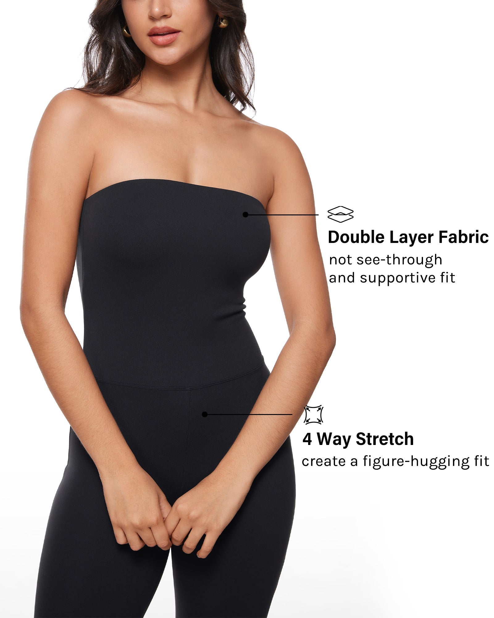 Natrelax™ Strapless Flare Legging Jumpsuit