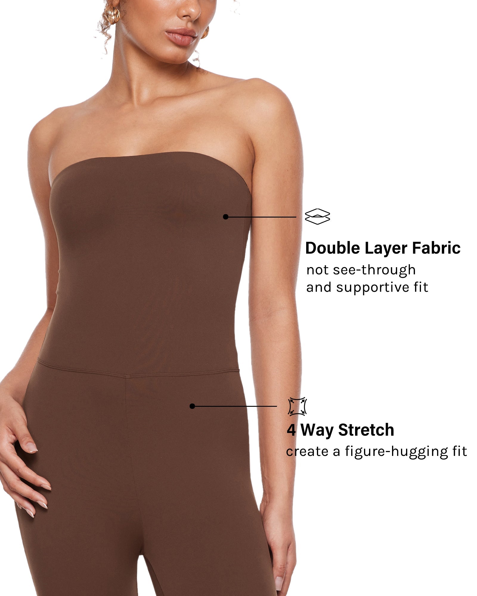 Natrelax™ Strapless Flare Legging Jumpsuit