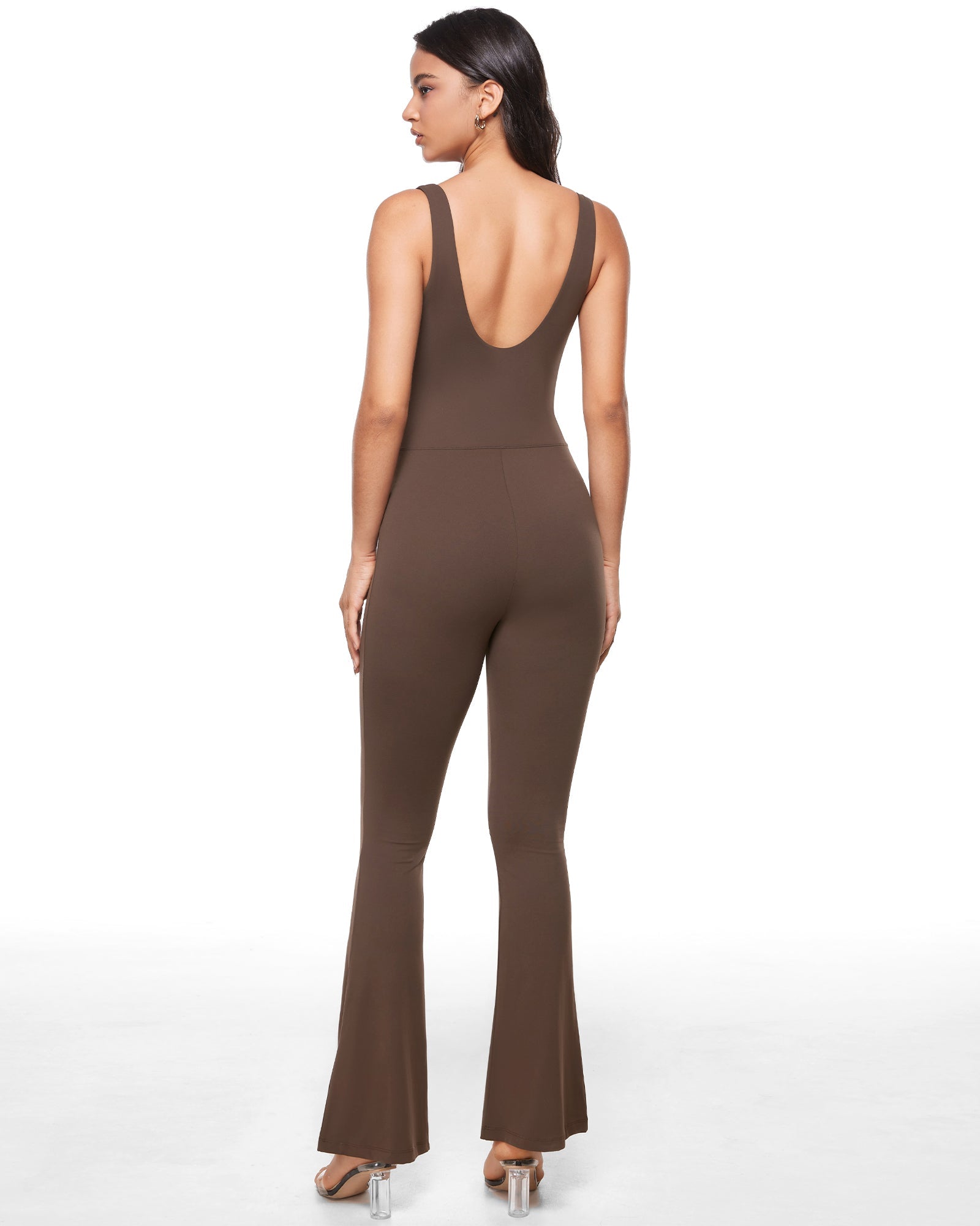 Natrelax™ V Neck Flare Jumpsuit
