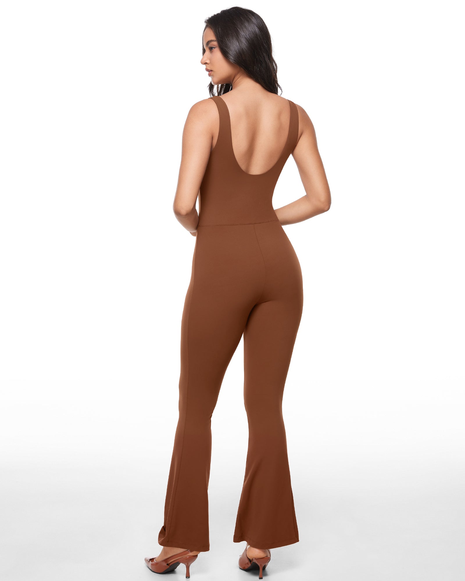Natrelax™ V Neck Flare Jumpsuit