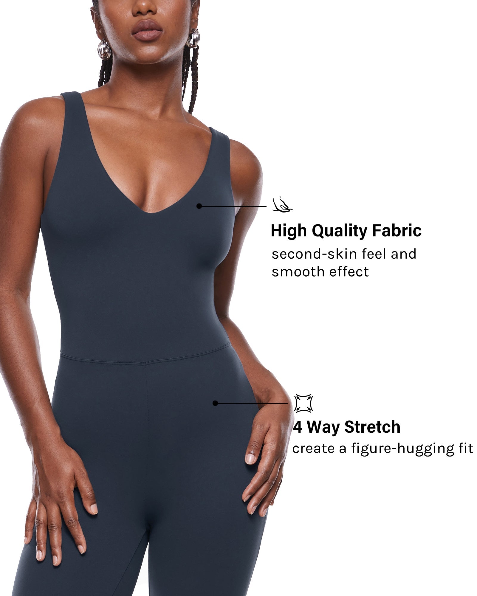 Natrelax™ V Neck Flare Jumpsuit
