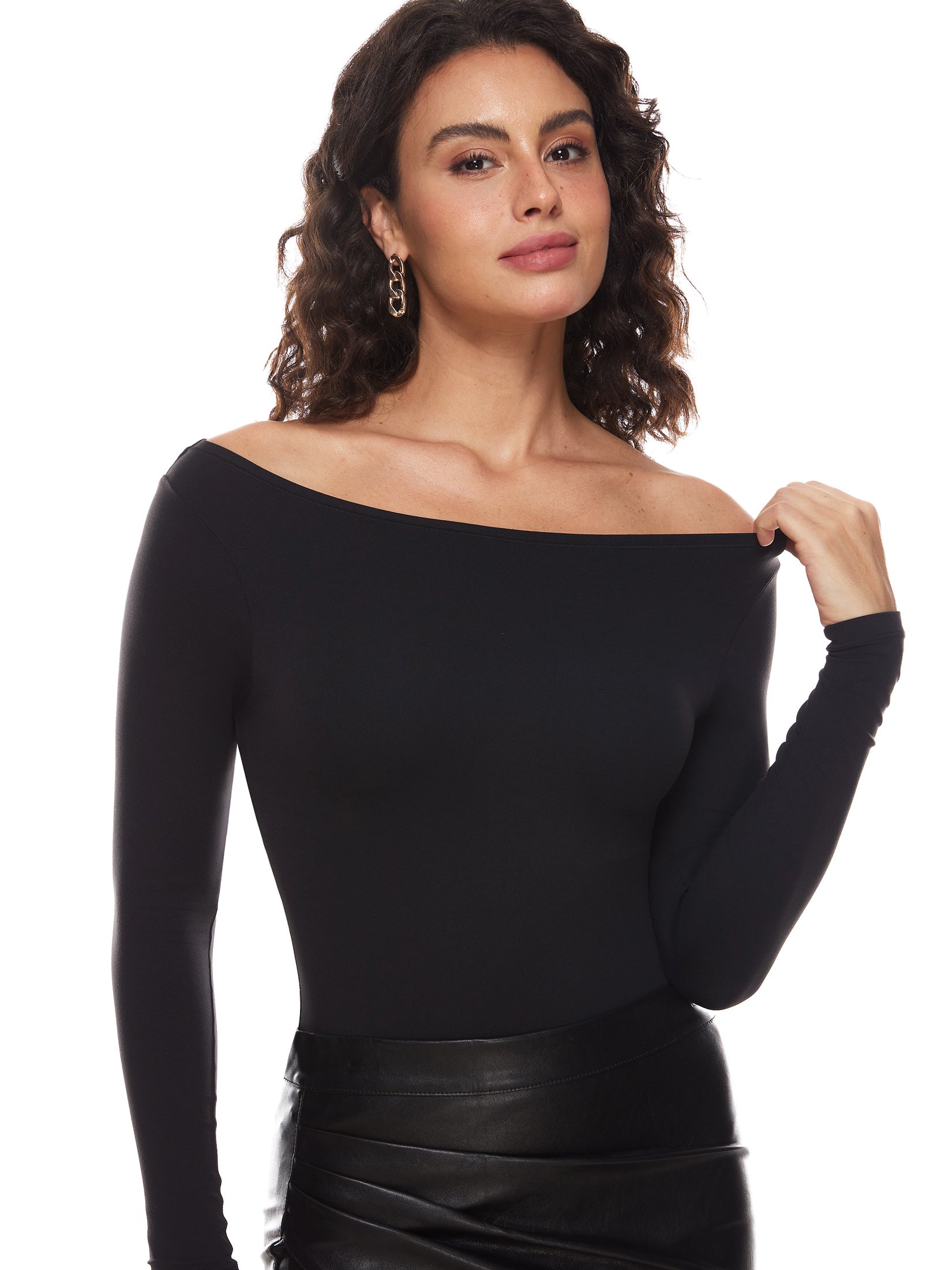 Natrelax™ Long Sleeve Boat Neck Bodysuit