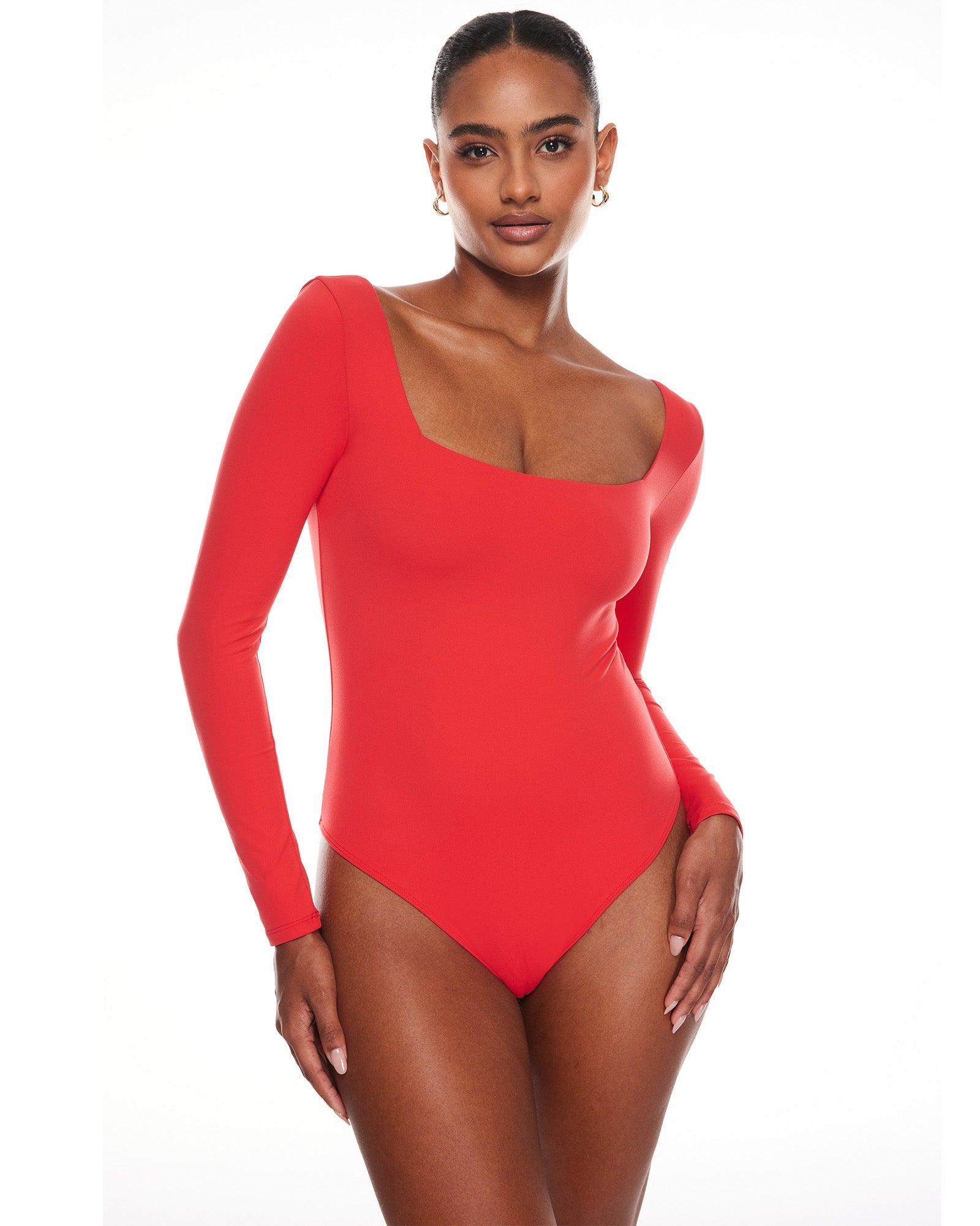 Natrelax™ Sqaure Neck Long Sleeve Bodysuit
