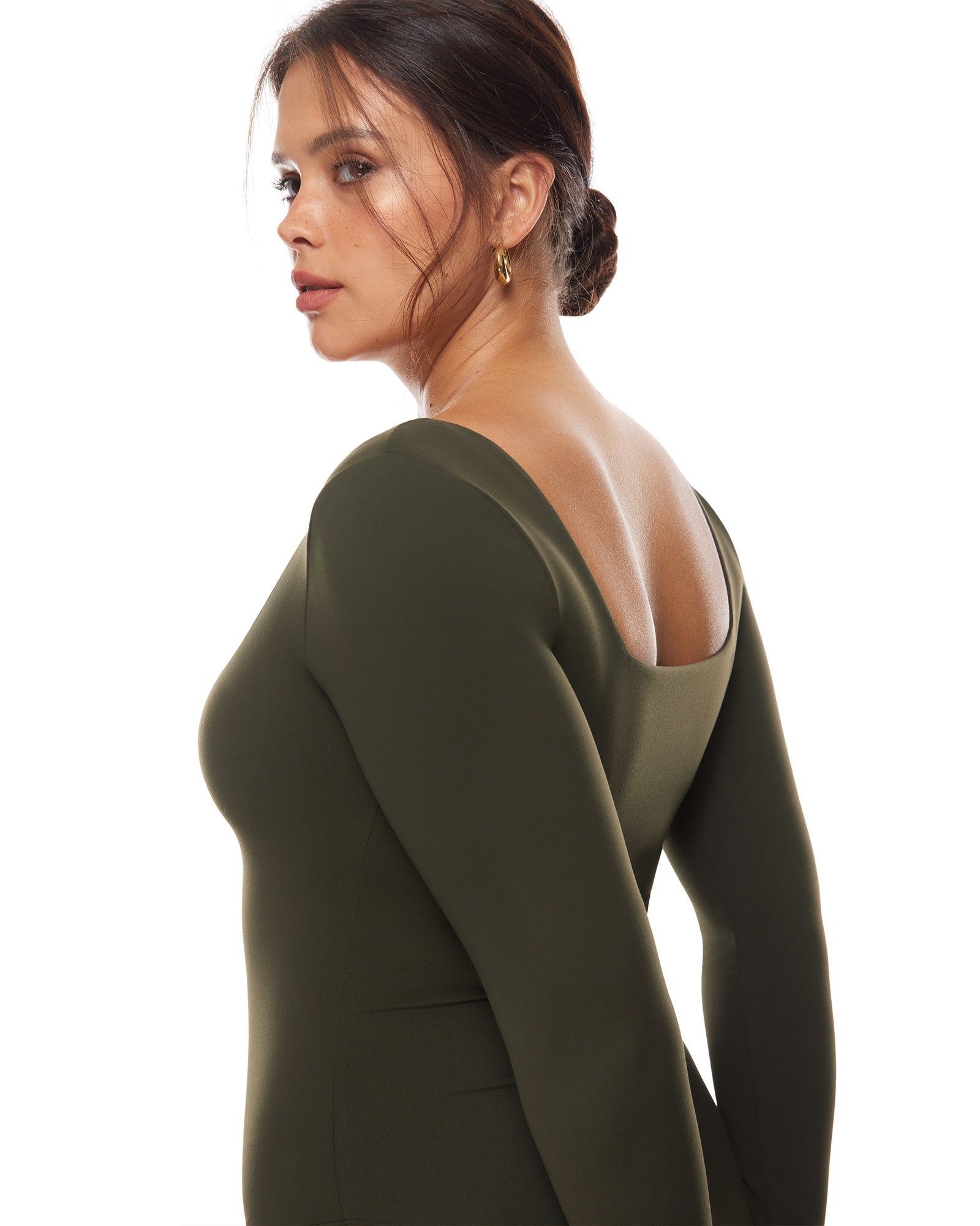 Natrelax™ Sqaure Neck Long Sleeve Bodysuit