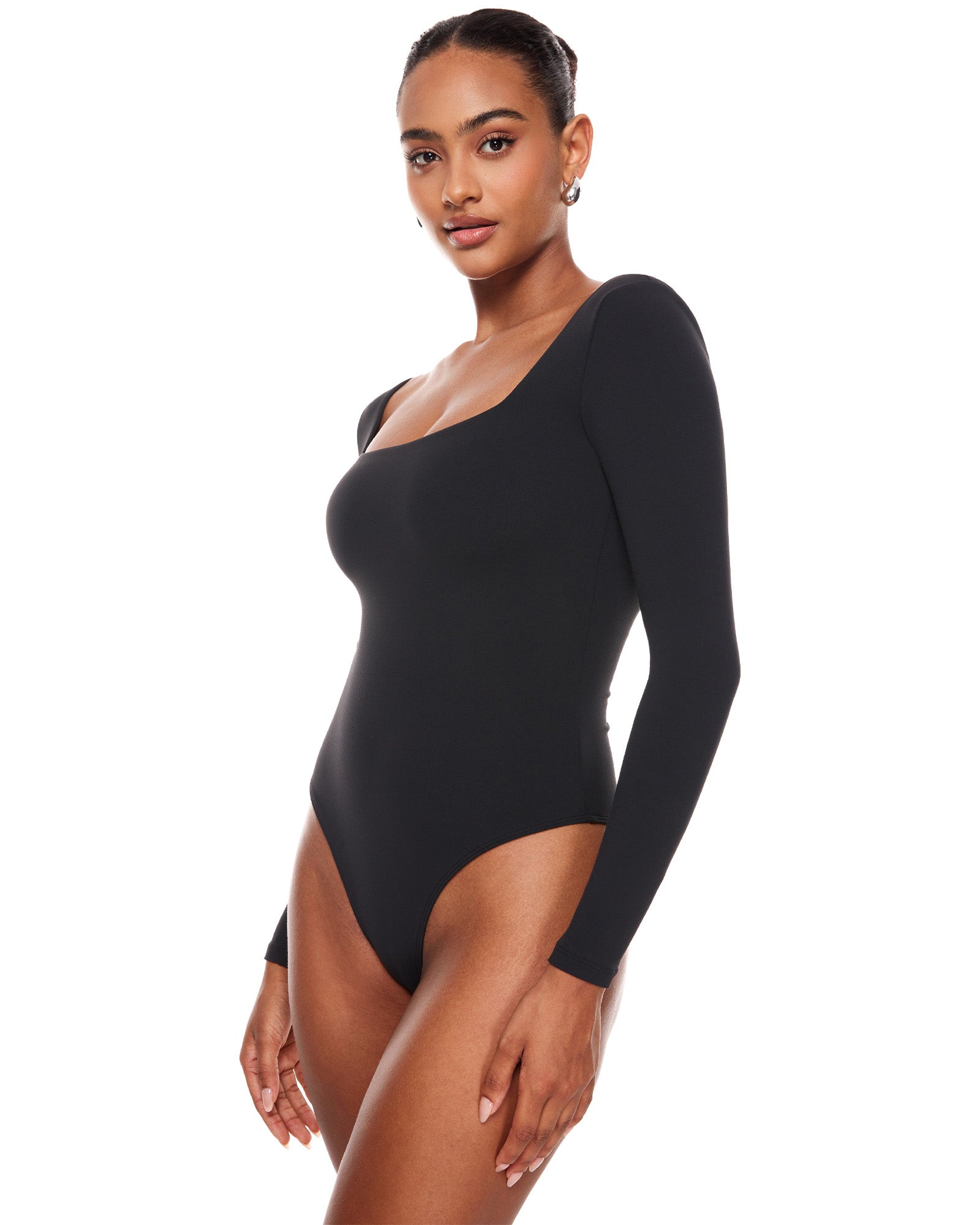 Natrelax™ Sqaure Neck Long Sleeve Bodysuit