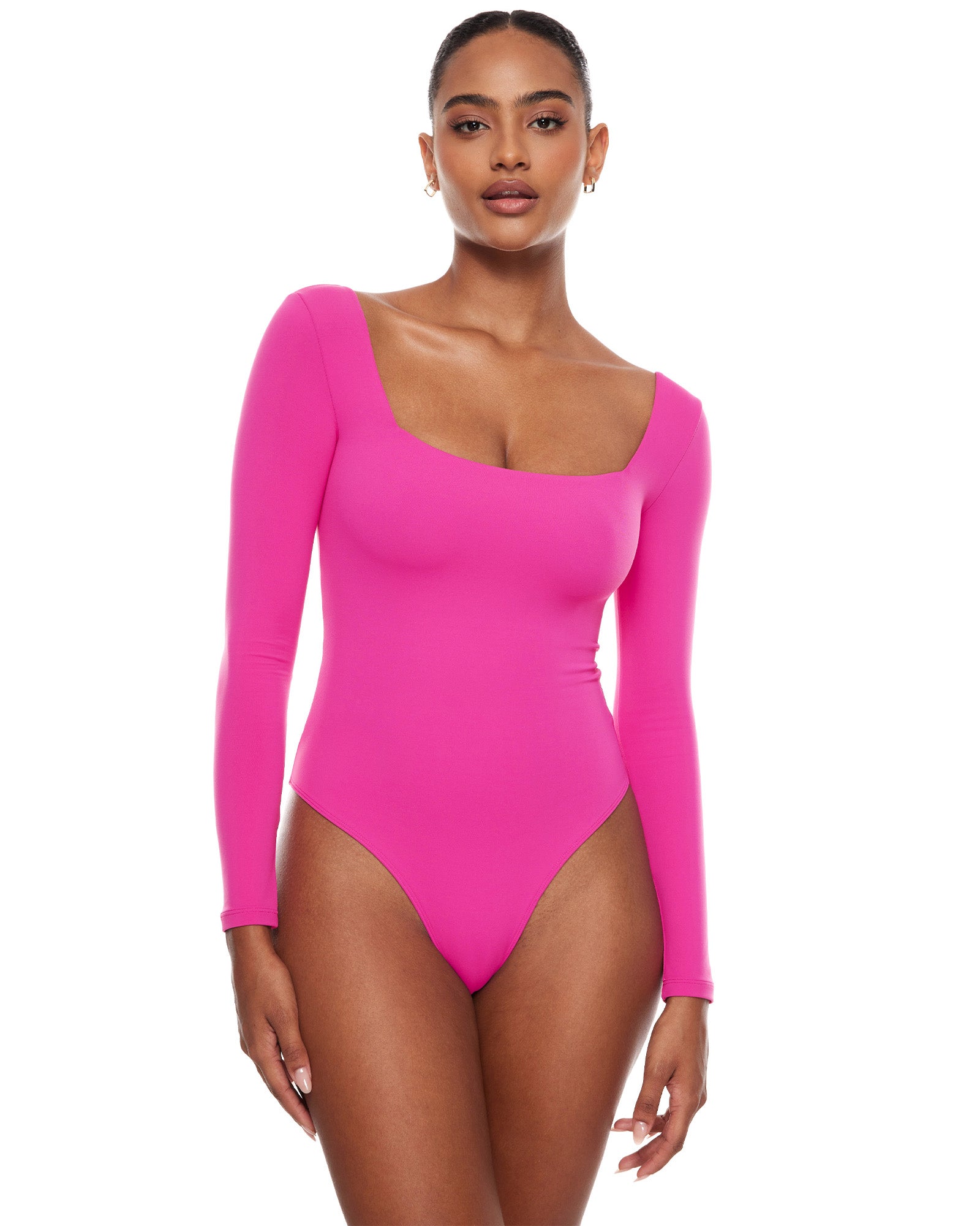 Natrelax™ Sqaure Neck Long Sleeve Bodysuit