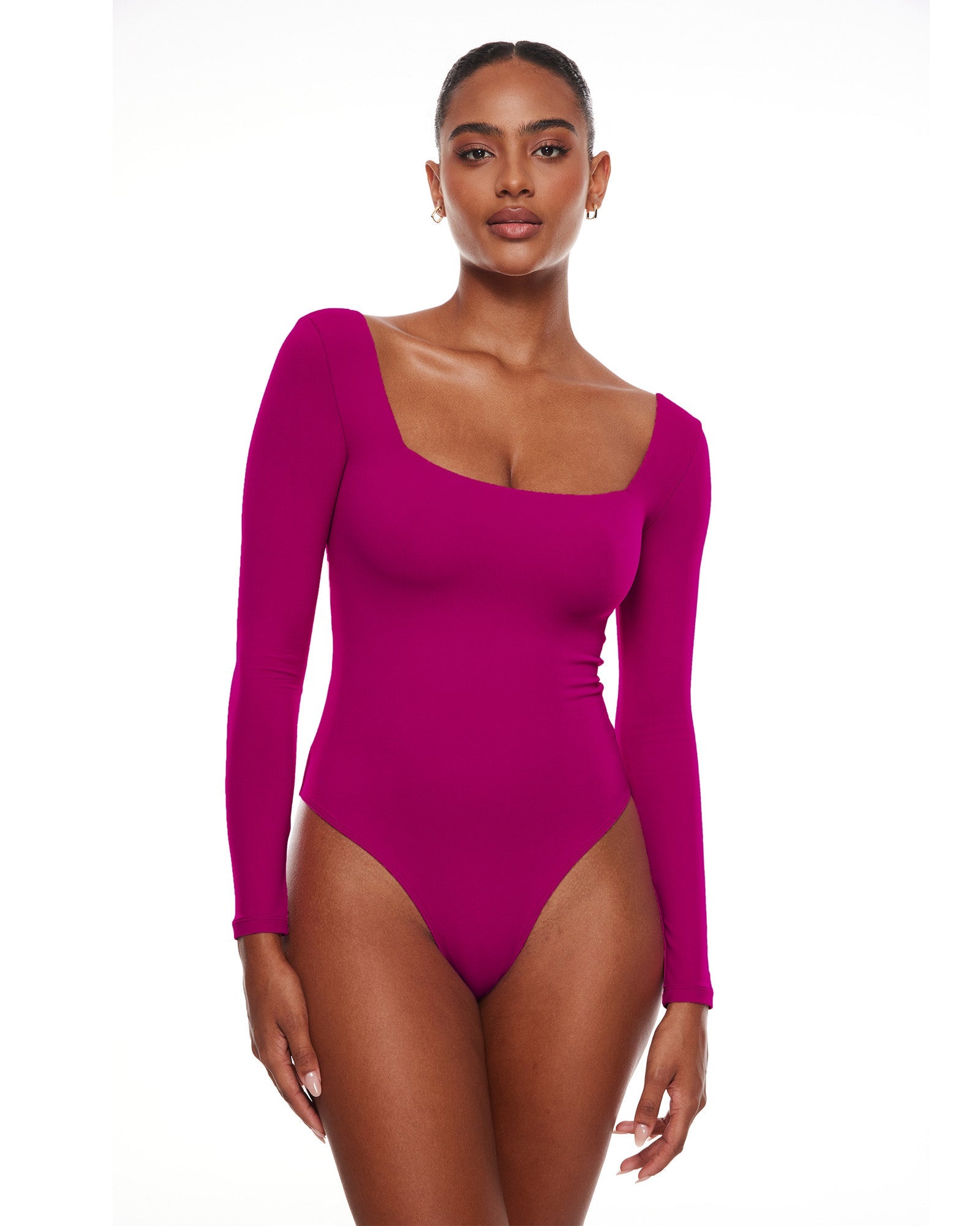 Natrelax™ Sqaure Neck Long Sleeve Bodysuit