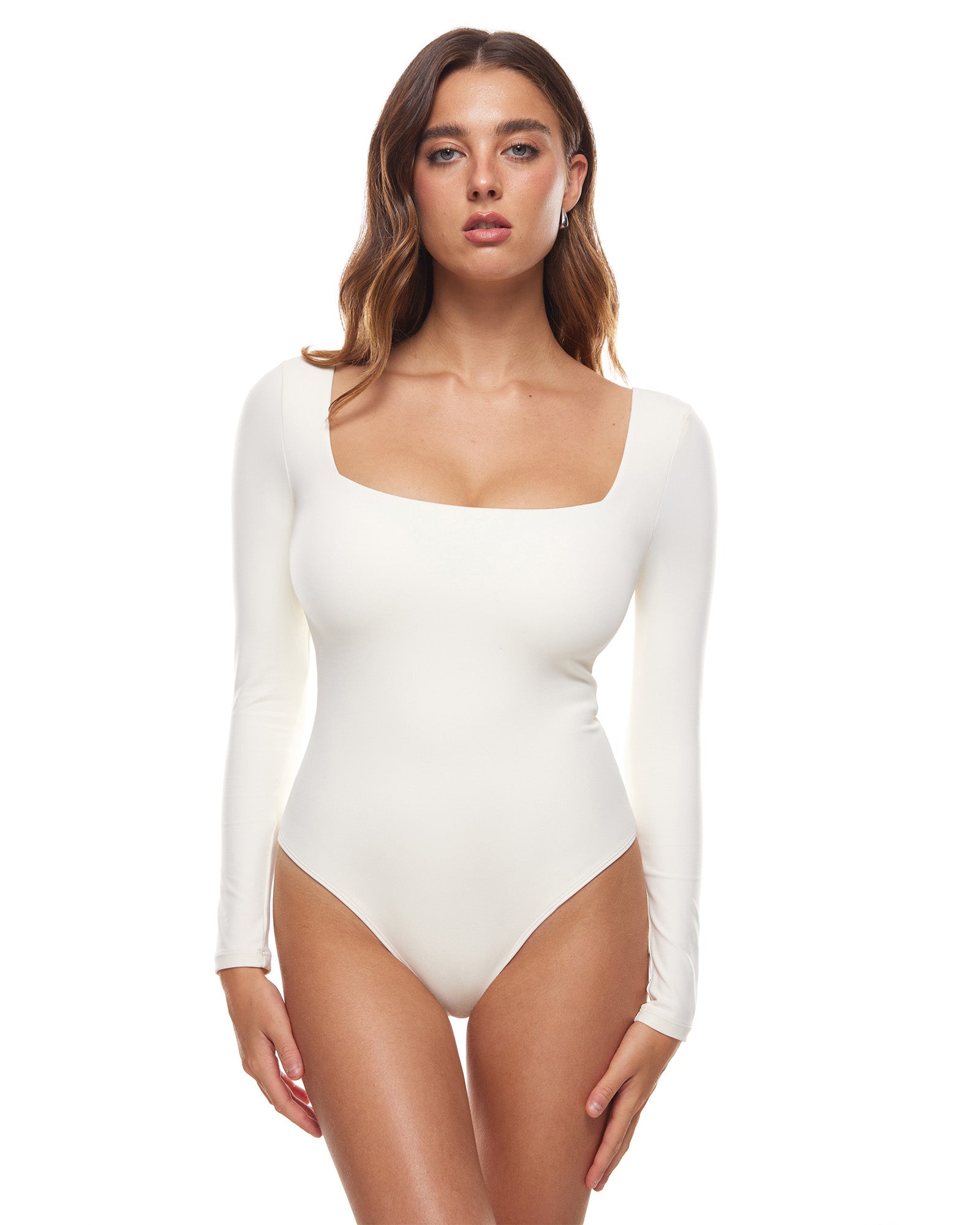 Natrelax™ Sqaure Neck Long Sleeve Bodysuit