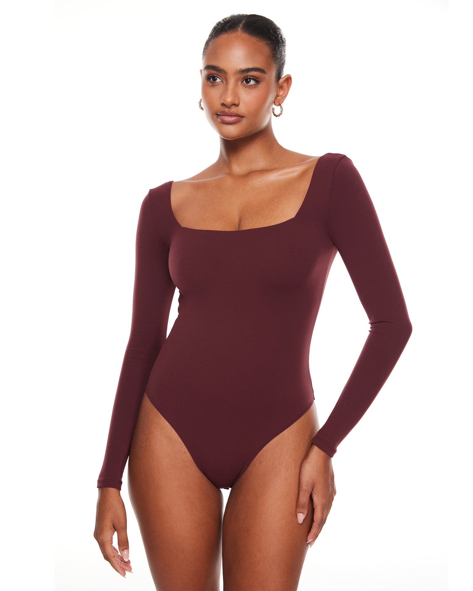 Natrelax™ Sqaure Neck Long Sleeve Bodysuit