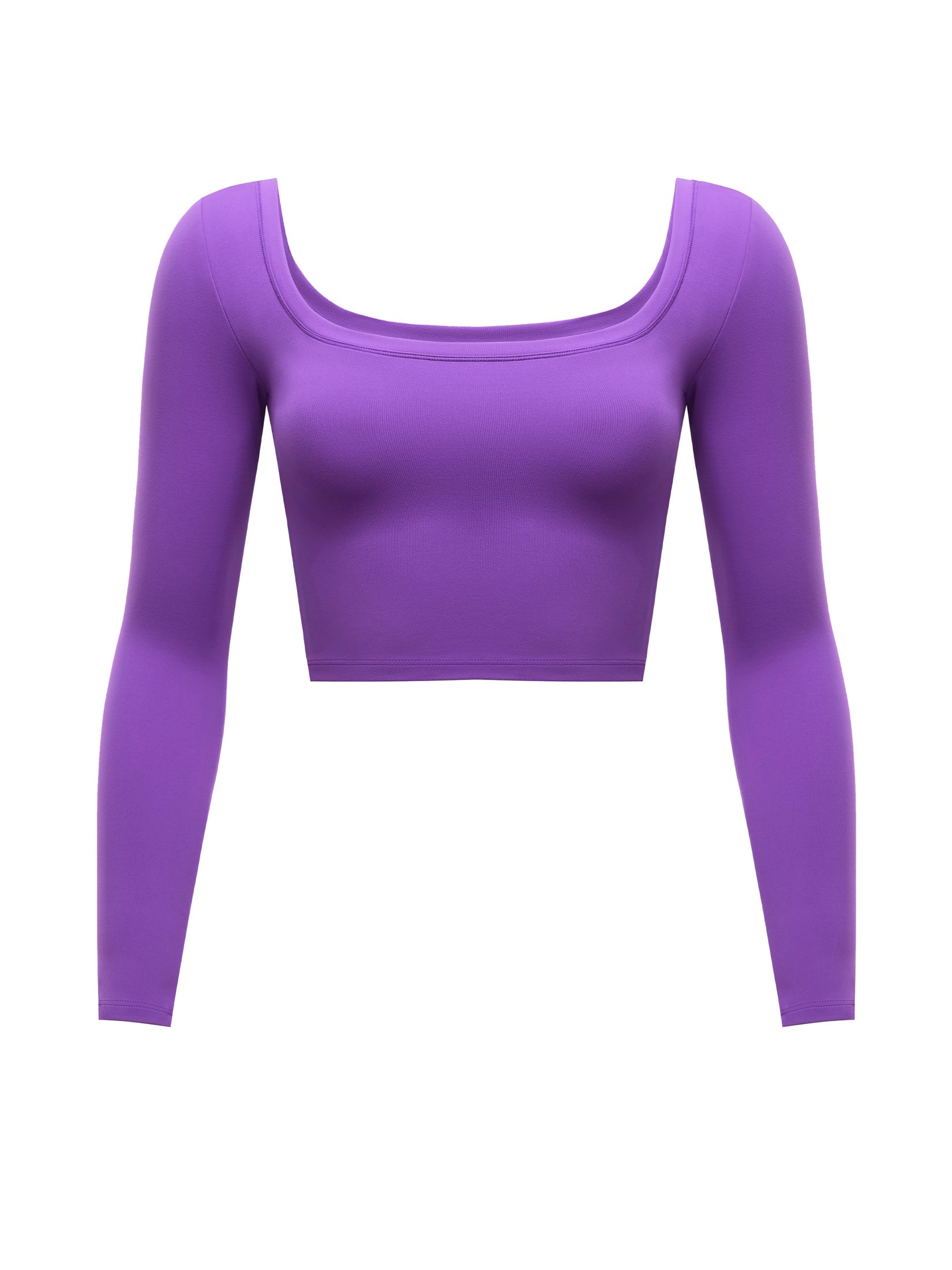 Natrelax™ Square Neck Long Sleeve Crop Top