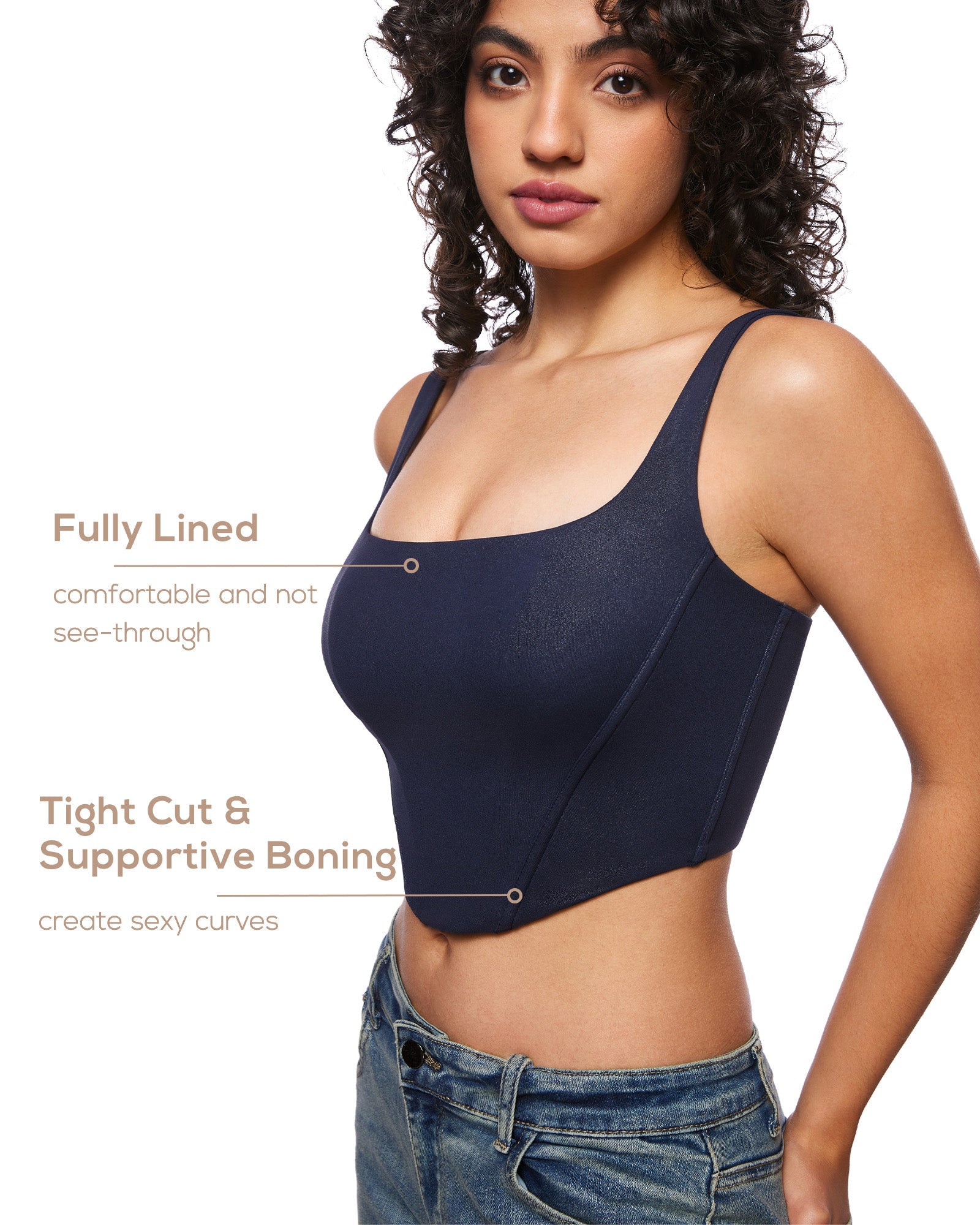 Natrelax™ Matte Faux Leather Crop Top