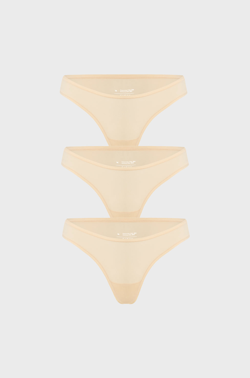 V-shaped Low Rise Thongs 3 Pack