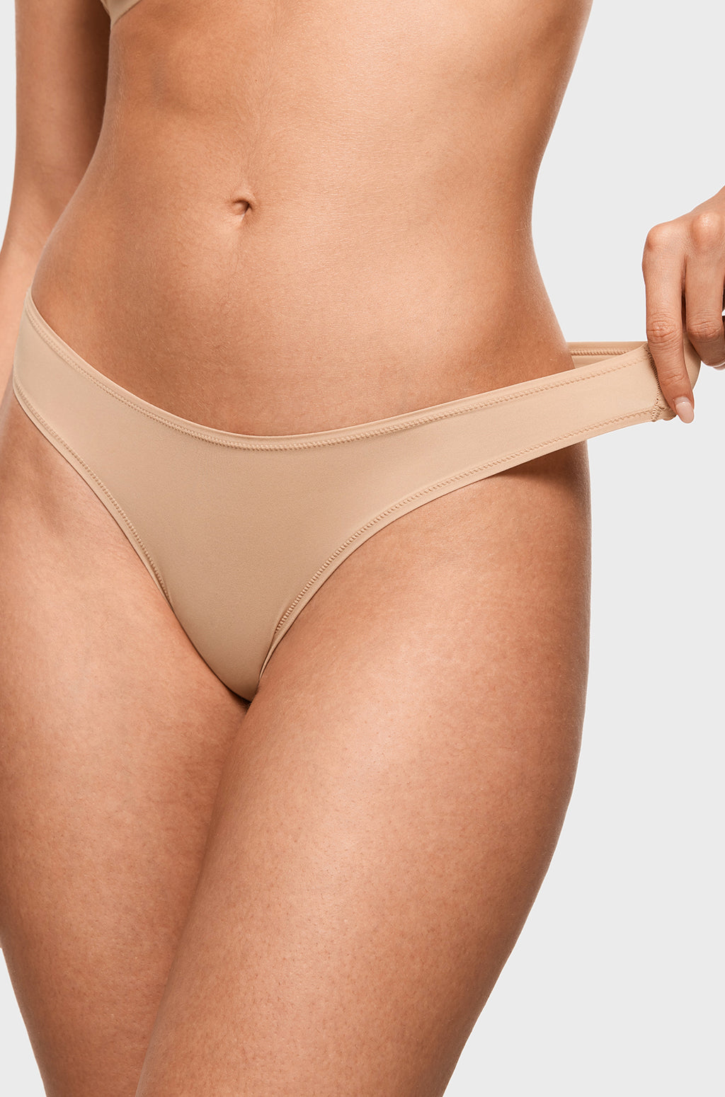 V-shaped Low Rise Thongs 3 Pack