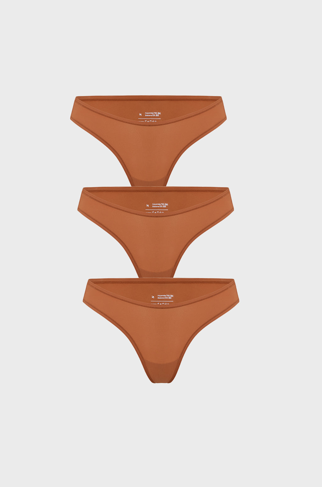 V-shaped Low Rise Thongs 3 Pack