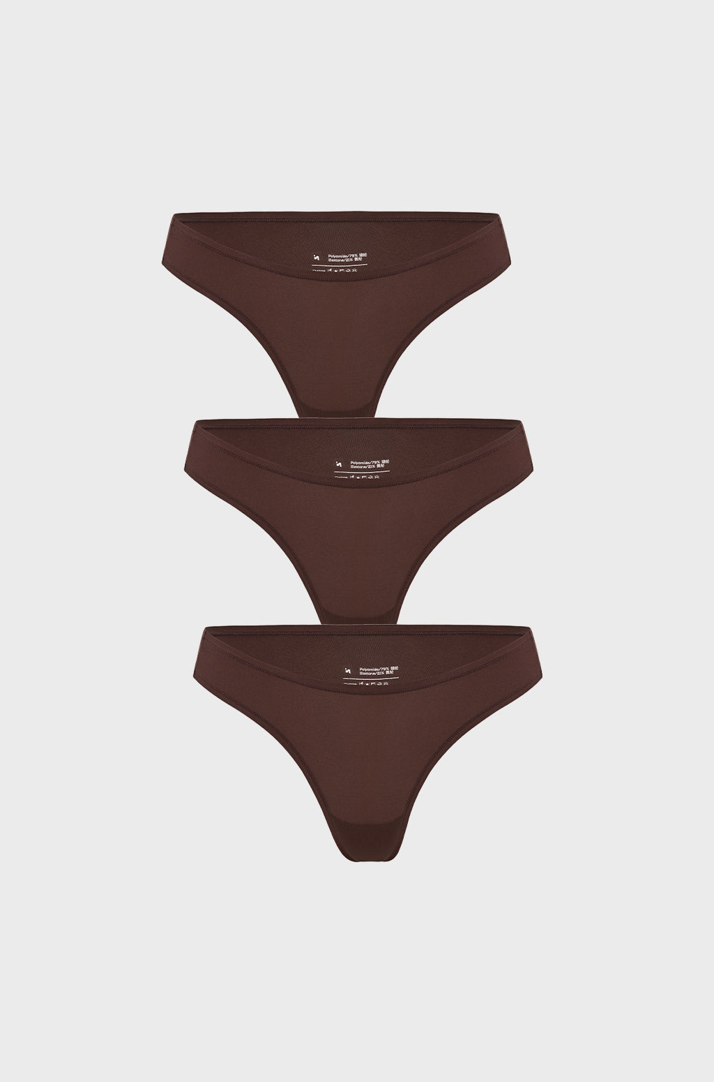 V-shaped Low Rise Thongs 3 Pack