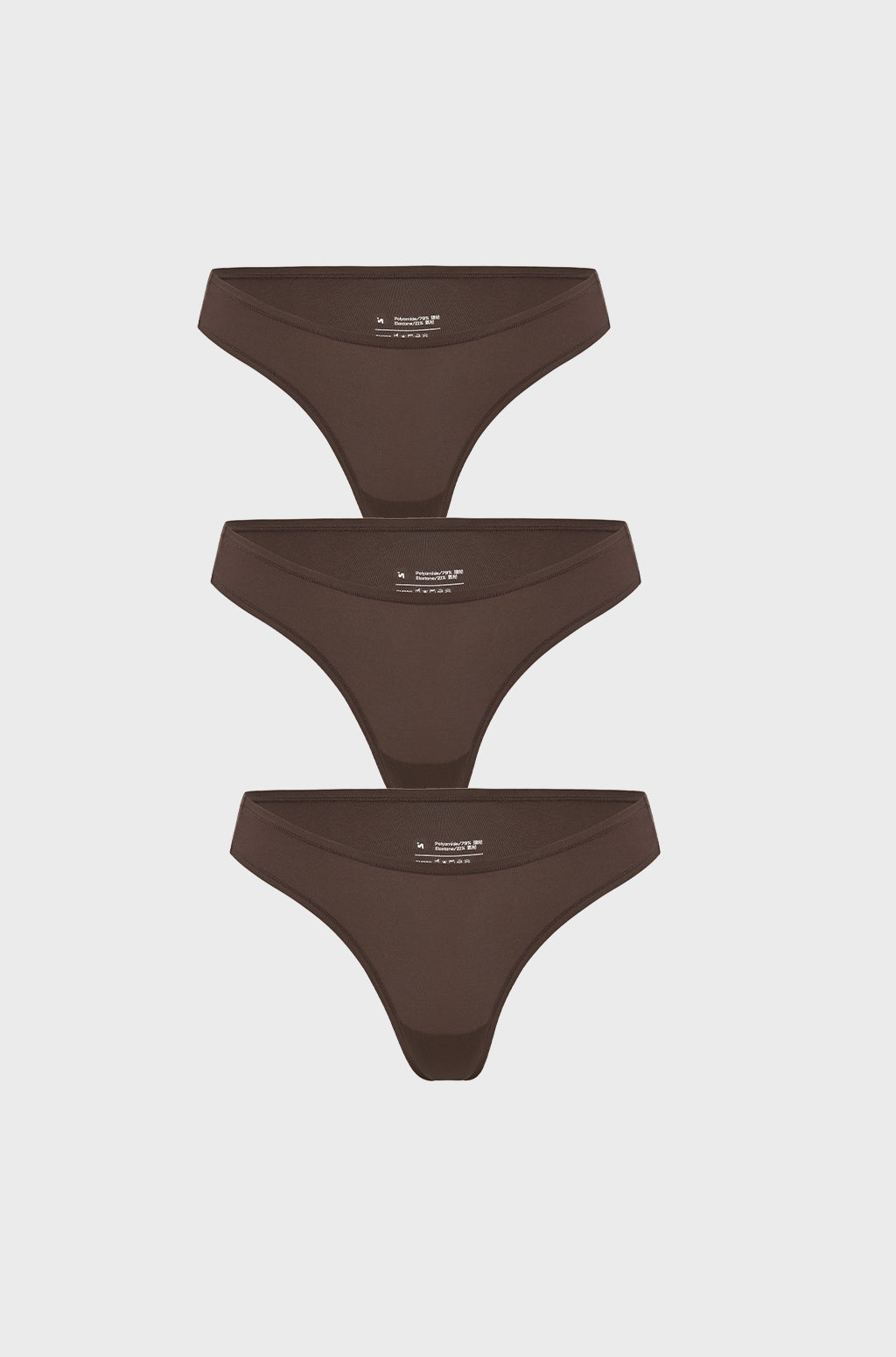 V-shaped Low Rise Thongs 3 Pack