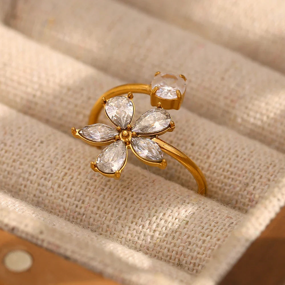 Anel Flor Ouro