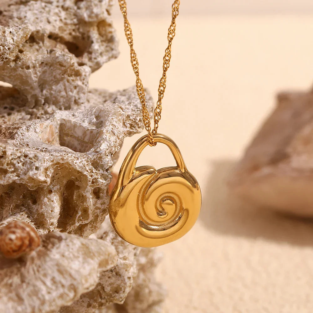 Colar Espiral Dourado
