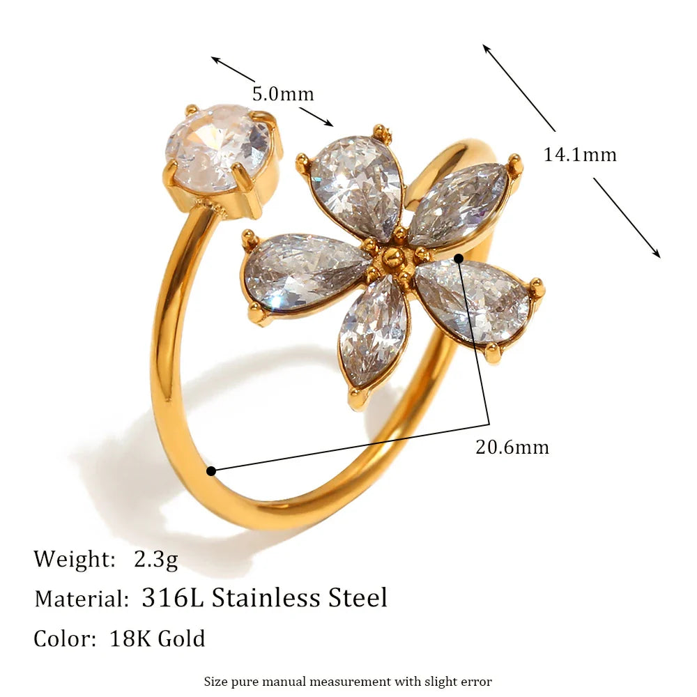 Anel Flor Ouro
