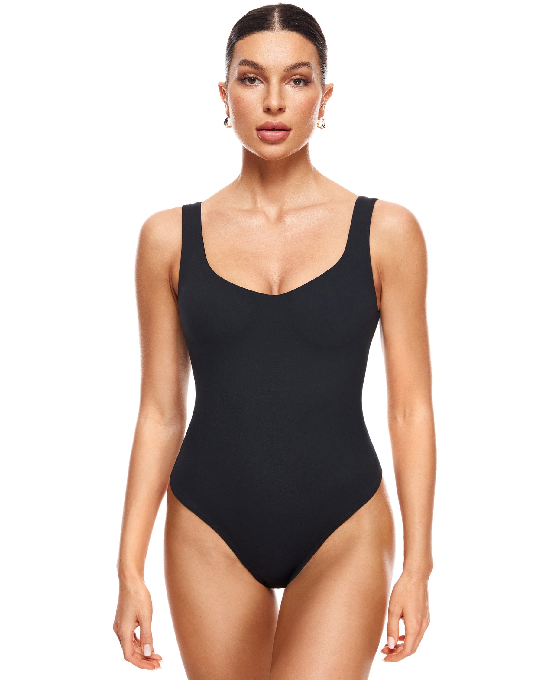 Natrelax™ V Neck Sleeveless Bodysuit