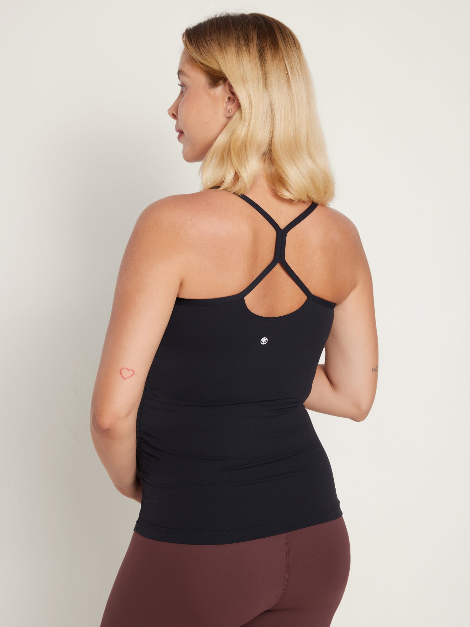 Y Back Maternity Tank - Ruched Sides