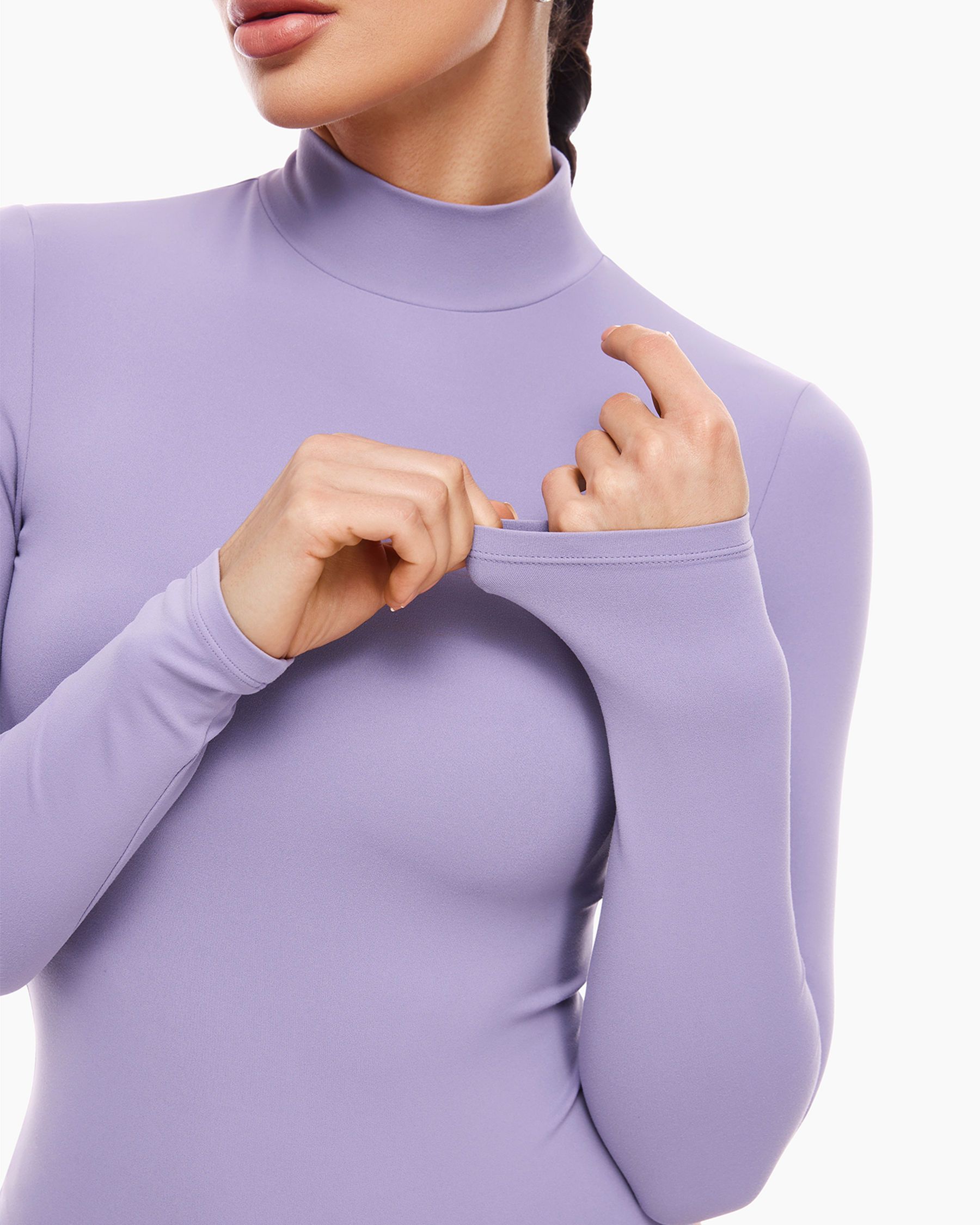 Natrelax™ Mock Neck Long Sleeve Bodysuit