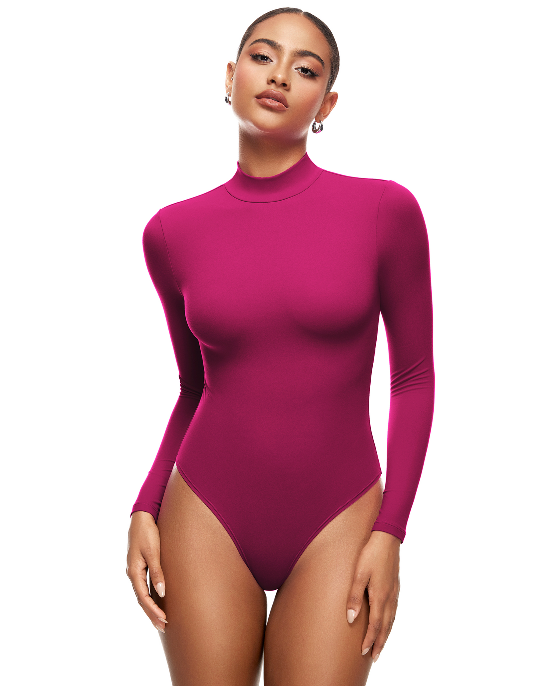 Natrelax™ Mock Neck Long Sleeve Bodysuit
