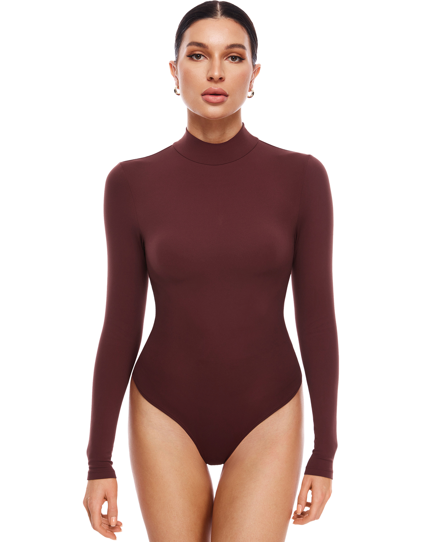 Natrelax™ Mock Neck Long Sleeve Bodysuit