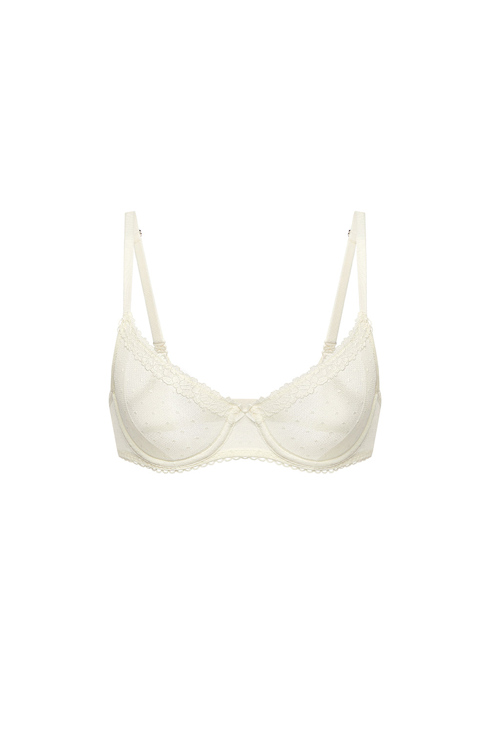 Natural See-Through Lace Demi Bra