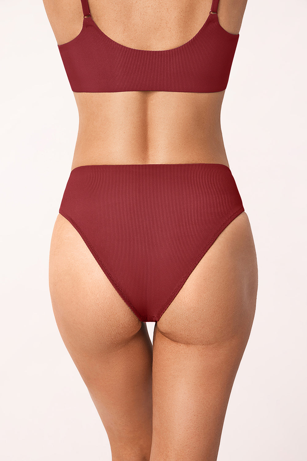 Ribbed High-Waisted Bikini Bottom