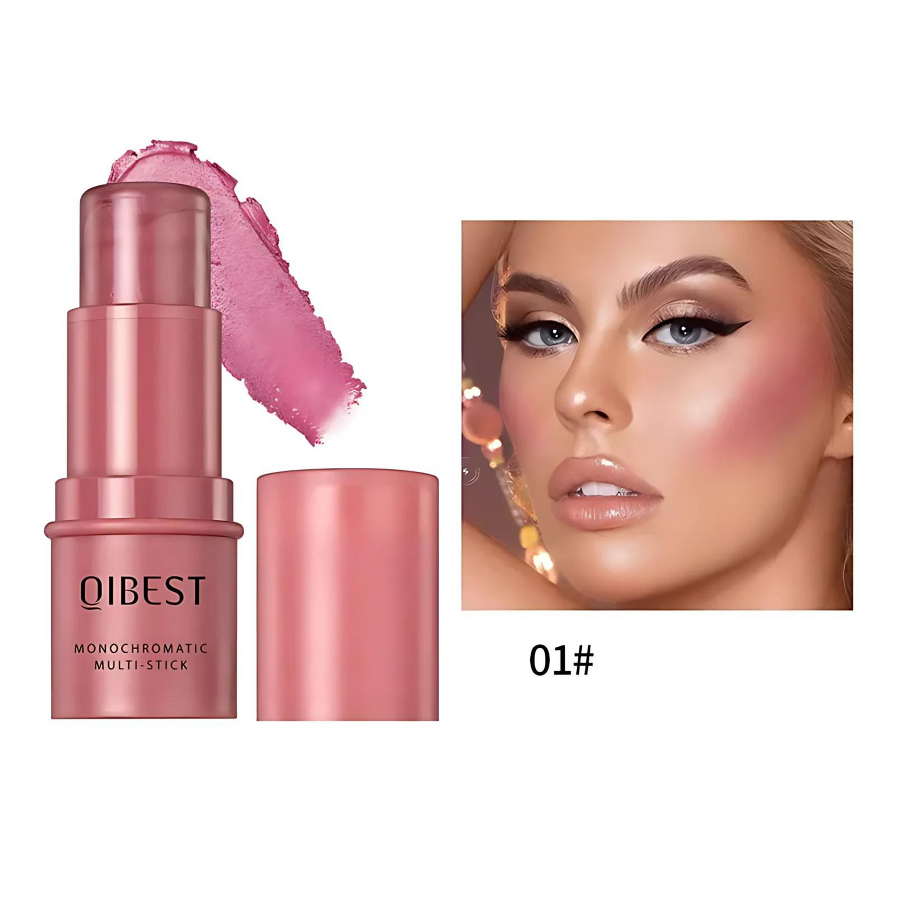 Bastão 3 em 1: Batom, Blush e Sombra