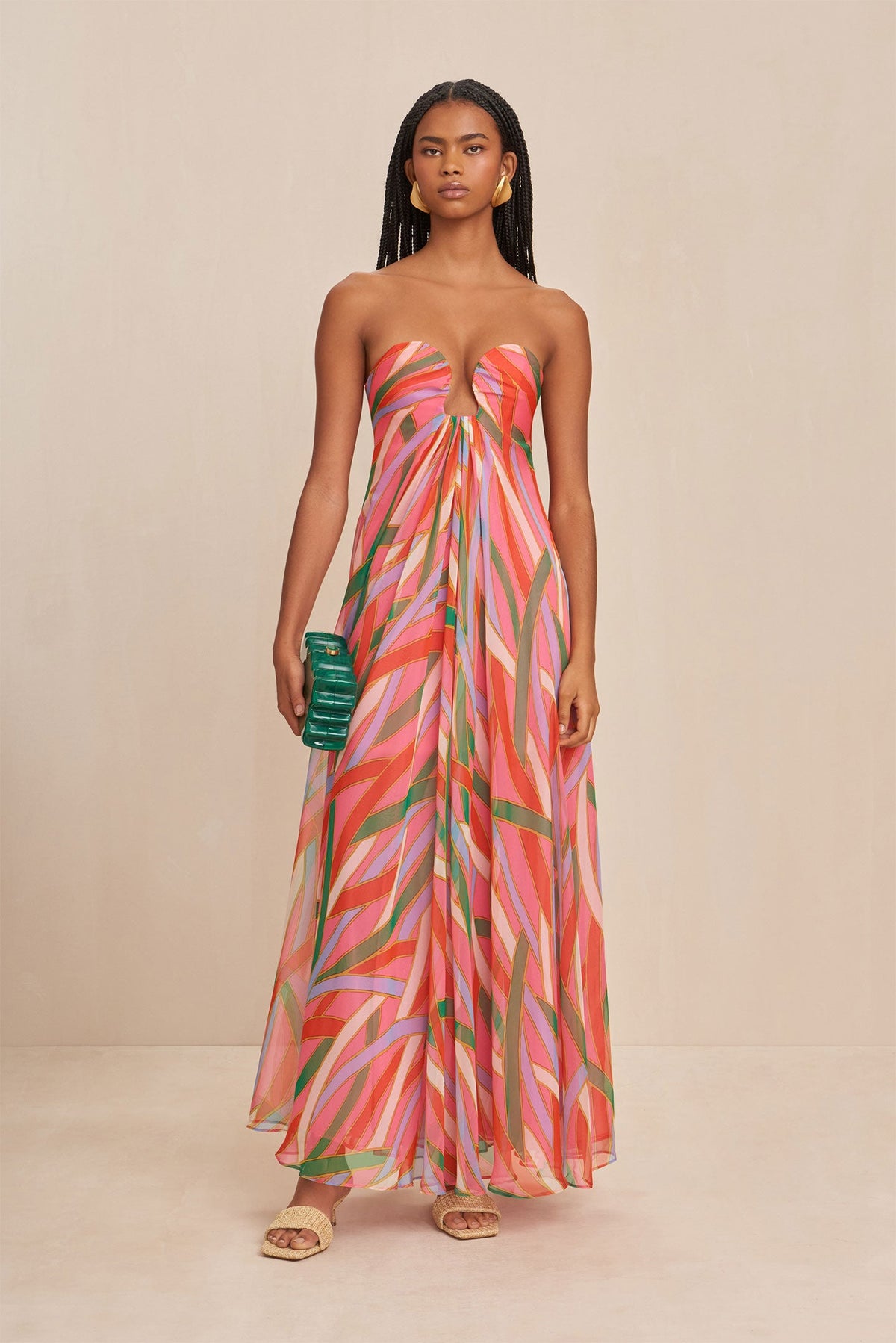 MISA GOWN - VINTAGE STRIPE PRINT