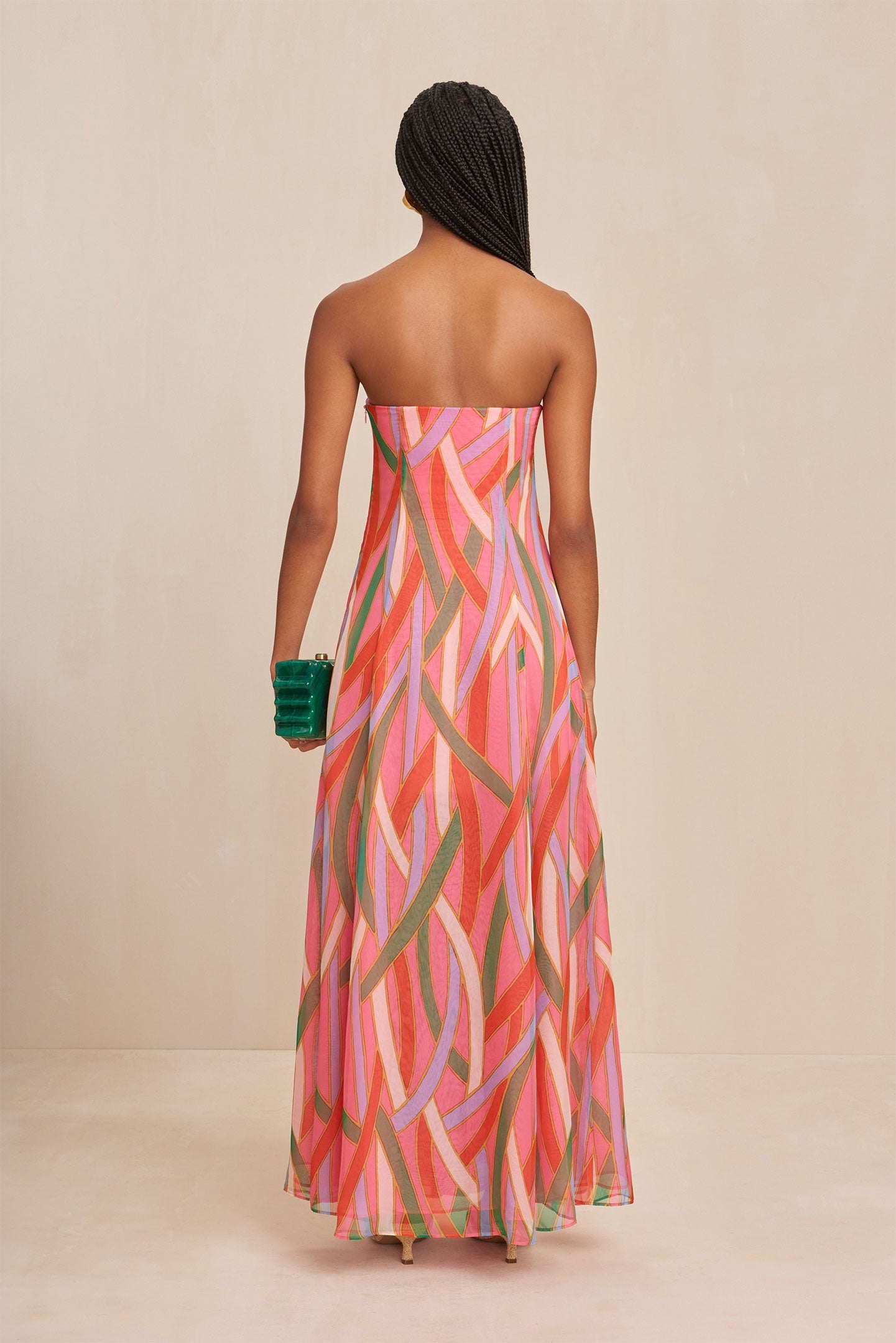 MISA GOWN - VINTAGE STRIPE PRINT