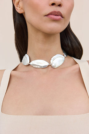 INARA CHOKER - ANTIQUE SILVER