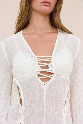 ILONA COVERUP DRESS - OFF WHITE