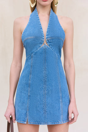RUMI DRESS - MEDIUM STONE WASH