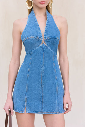 RUMI DRESS - MEDIUM STONE WASH