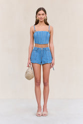 SHELLEY SHORT - MEDIUM STONE WASH