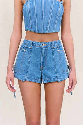 SHELLEY SHORT - MEDIUM STONE WASH