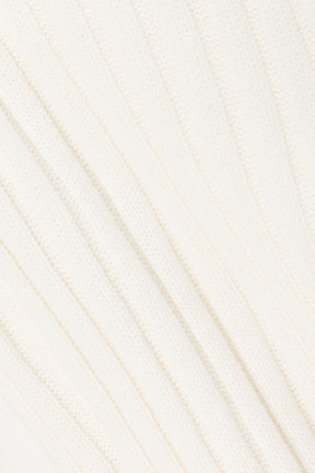 calça tricô canelada reta off white mykonos