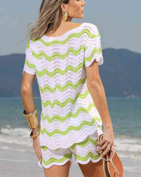 conjunto tricot chevron branco valência
