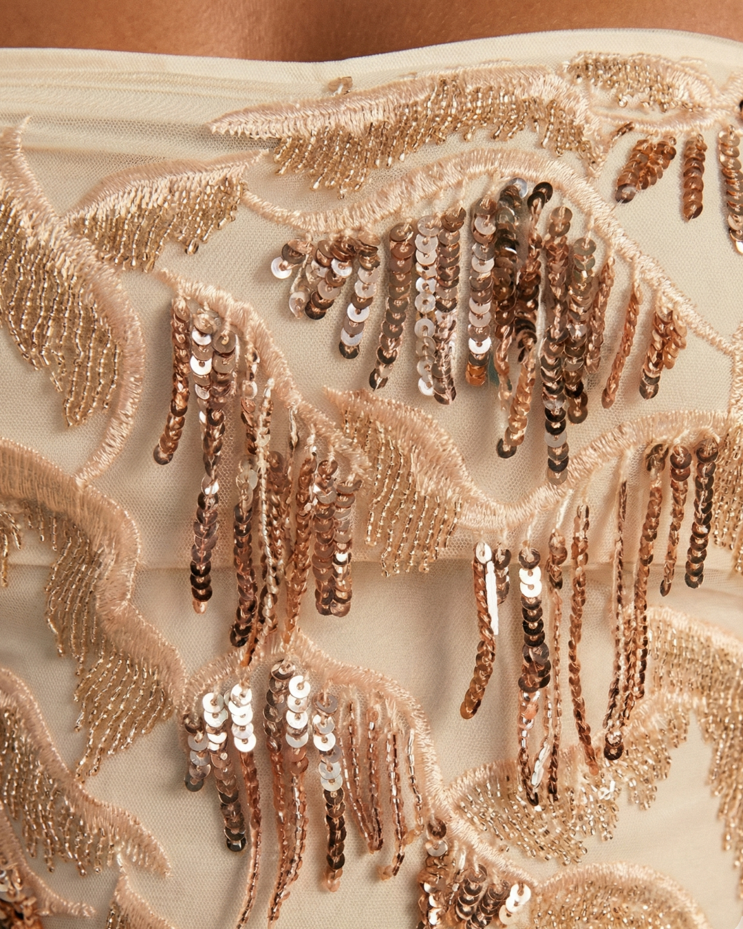 top lenço bordado lótus gold