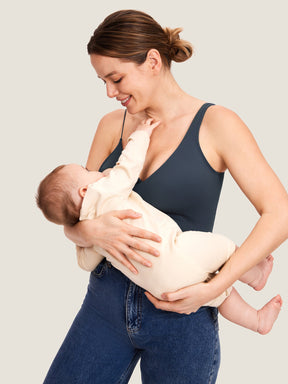 V Neck Nursing Crop Tank Top