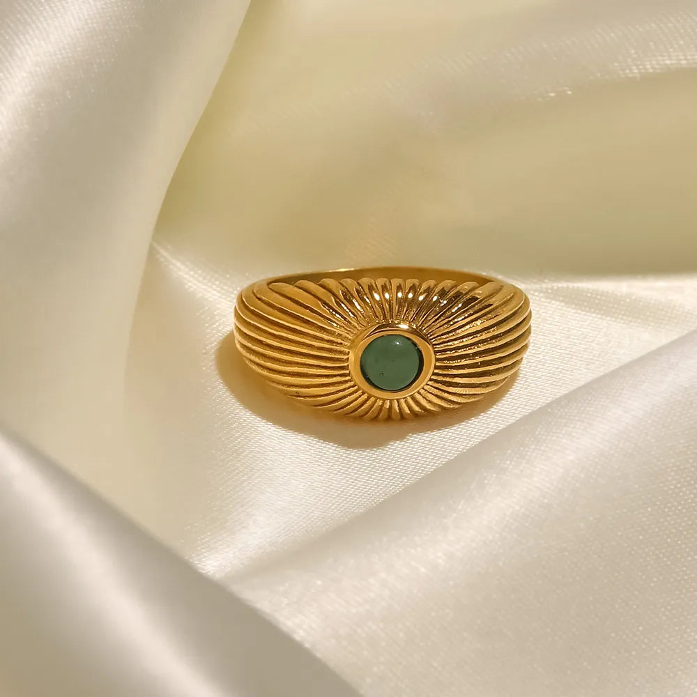 Anel Solar Banhado a Ouro 18k
