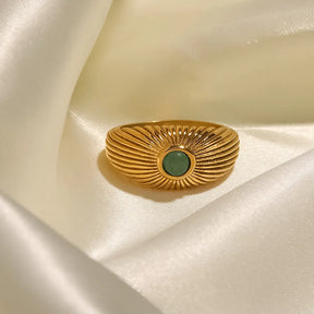 Anel Solar Banhado a Ouro 18k