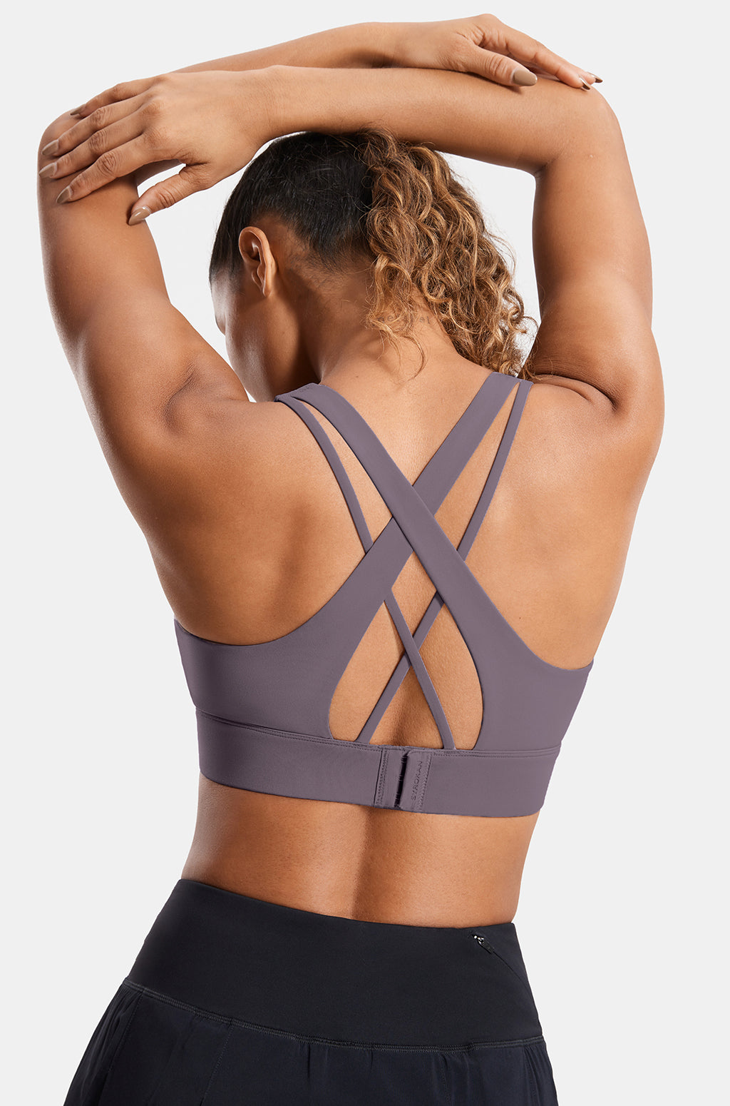 Zip Front Cross Back Sports Bra