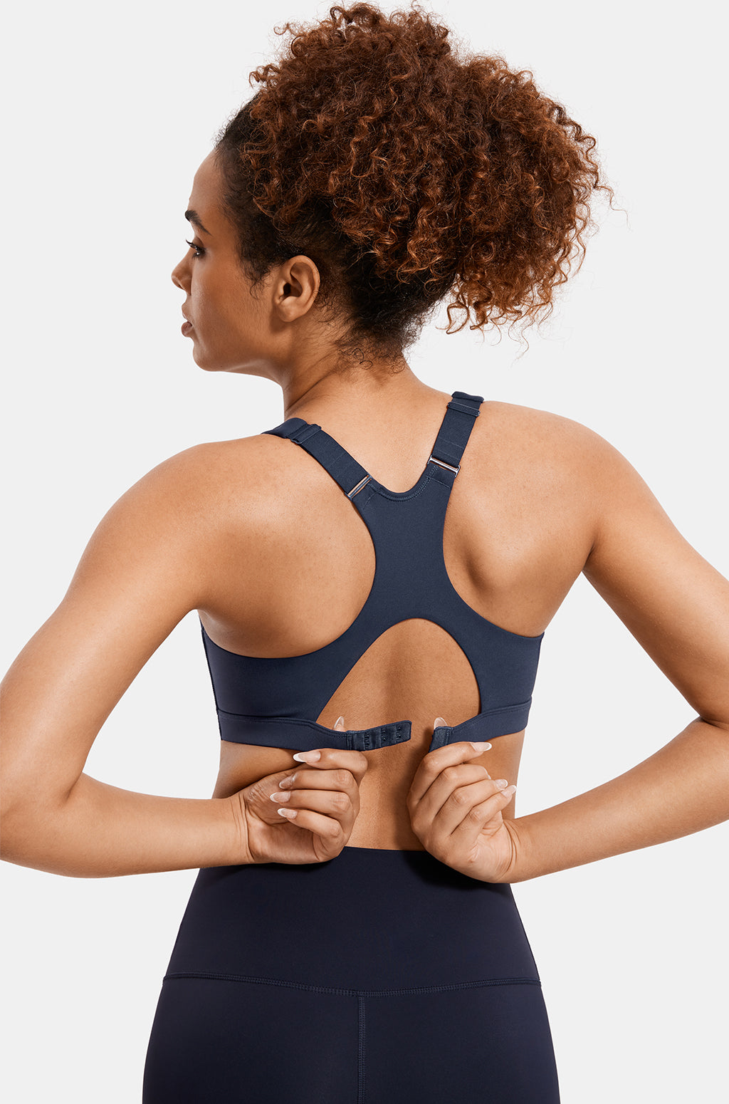 Zip Front Racerback Sports Bra