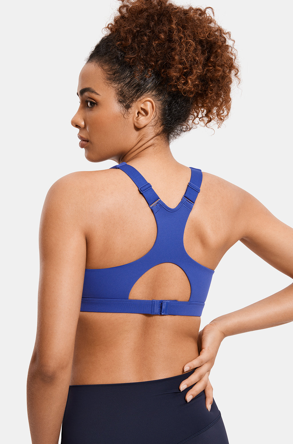 Zip Front Racerback Sports Bra